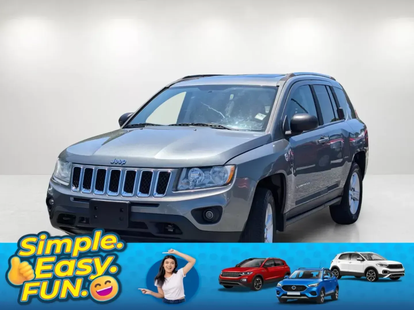 2012 /Dark Slate Gray Interior Jeep Compass Latitude (1C4NJDEBXCD) with an Gas I4 2.4L/144 engine, 1-Speed Continuously Variable Ratio transmission, located at 1430 Gateway Drive, Opelika, AL, 36801, (334) 239-0944, 32.637871, -85.409790 - 2012 Jeep Compass Latitude - Photo#0
