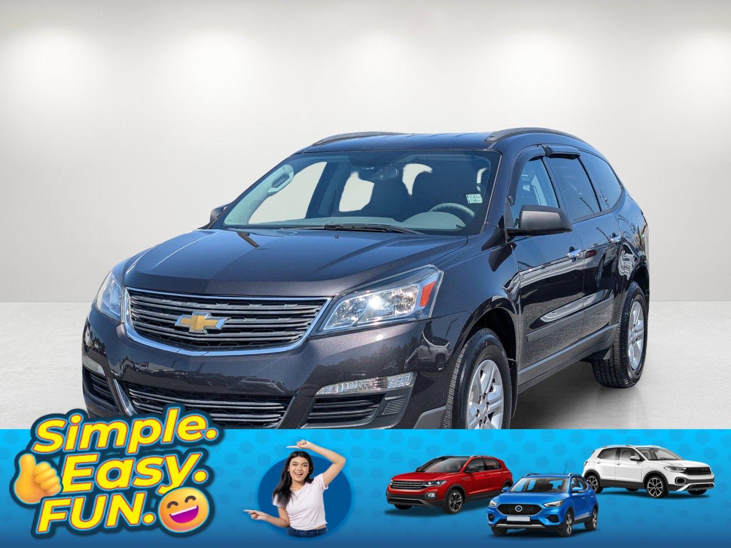 2013 /Dk Titanium/Lt Titanium Chevrolet Traverse LS (1GNKRFKD6DJ) with an Gas V6 3.6L/217 engine, 6-Speed Automatic transmission, located at 7000 Northlake Connector, Columbus, GA, 31904, (706) 987-8085, 32.524975, -84.978134 - 2013 Chevrolet Traverse LS - Photo#0