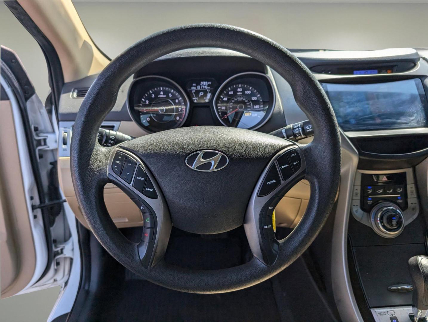 2013 /Beige Hyundai Elantra GLS (5NPDH4AE1DH) with an Gas I4 1.8L/110 engine, 6-Speed Automatic w/Manual Shift transmission, located at 3959 U.S. 80 W, Phenix City, AL, 36870, (334) 297-4885, 32.469296, -85.135185 - 2013 Hyundai Elantra GLS - Photo#16