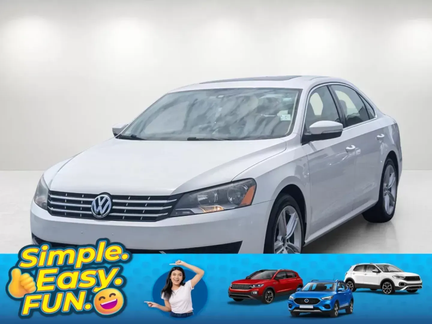 2014 Volkswagen Passat TDI SE w/Sunroof (1VWBN7A35EC) with an Intercooled Turbo Diesel I-4 2.0 L/120 engine, 6-Speed Auto-Shift Manual w/OD transmission, located at 804 22nd Ave, Phenix City, AL, 36870, (334) 297-1860, 32.484749, -85.024475 - 2014 Volkswagen Passat TDI SE w/Sunroof - Photo#0