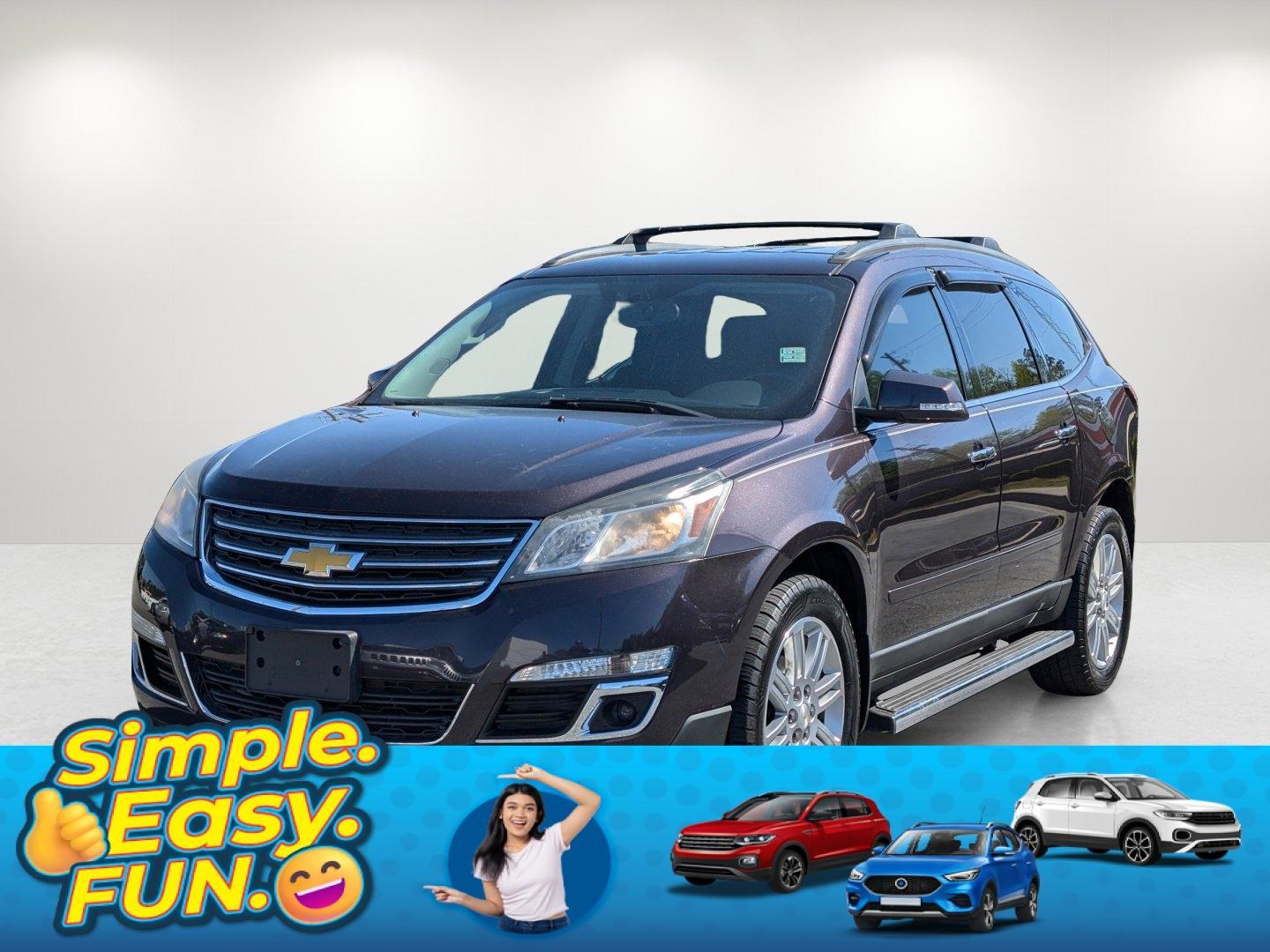 2015 /Ebony Chevrolet Traverse LT (1GNKRGKD8FJ) with an Gas V6 3.6L/217 engine, 6-Speed Automatic transmission, located at 1430 Gateway Drive, Opelika, AL, 36801, (334) 239-0944, 32.637871, -85.409790 - 2015 Chevrolet Traverse LT - Photo#0