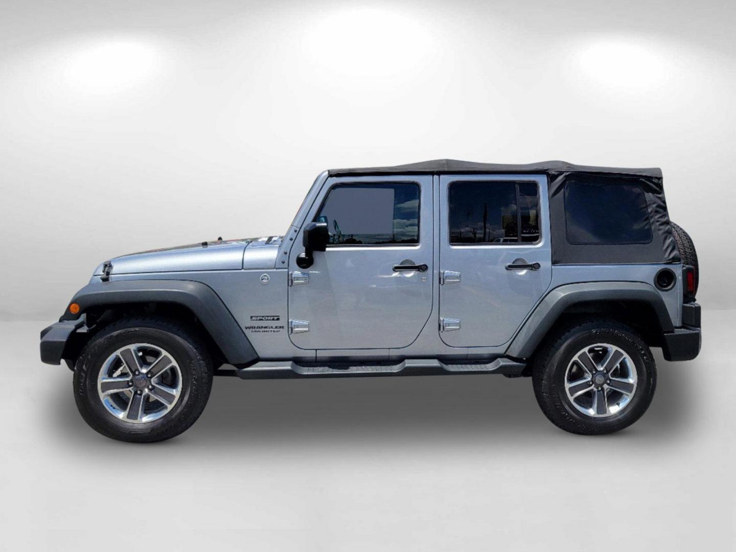 2015 Billet Silver Metallic Clearcoat /Black Jeep Wrangler Unlimited Sport (1C4HJWDG2FL) with an Regular Unleaded V-6 3.6 L/220 engine, 5-Speed Automatic w/OD transmission, located at 7000 Northlake Connector, Columbus, GA, 31904, (706) 987-8085, 32.524975, -84.978134 - 2015 Jeep Wrangler Unlimited Sport - Photo#9