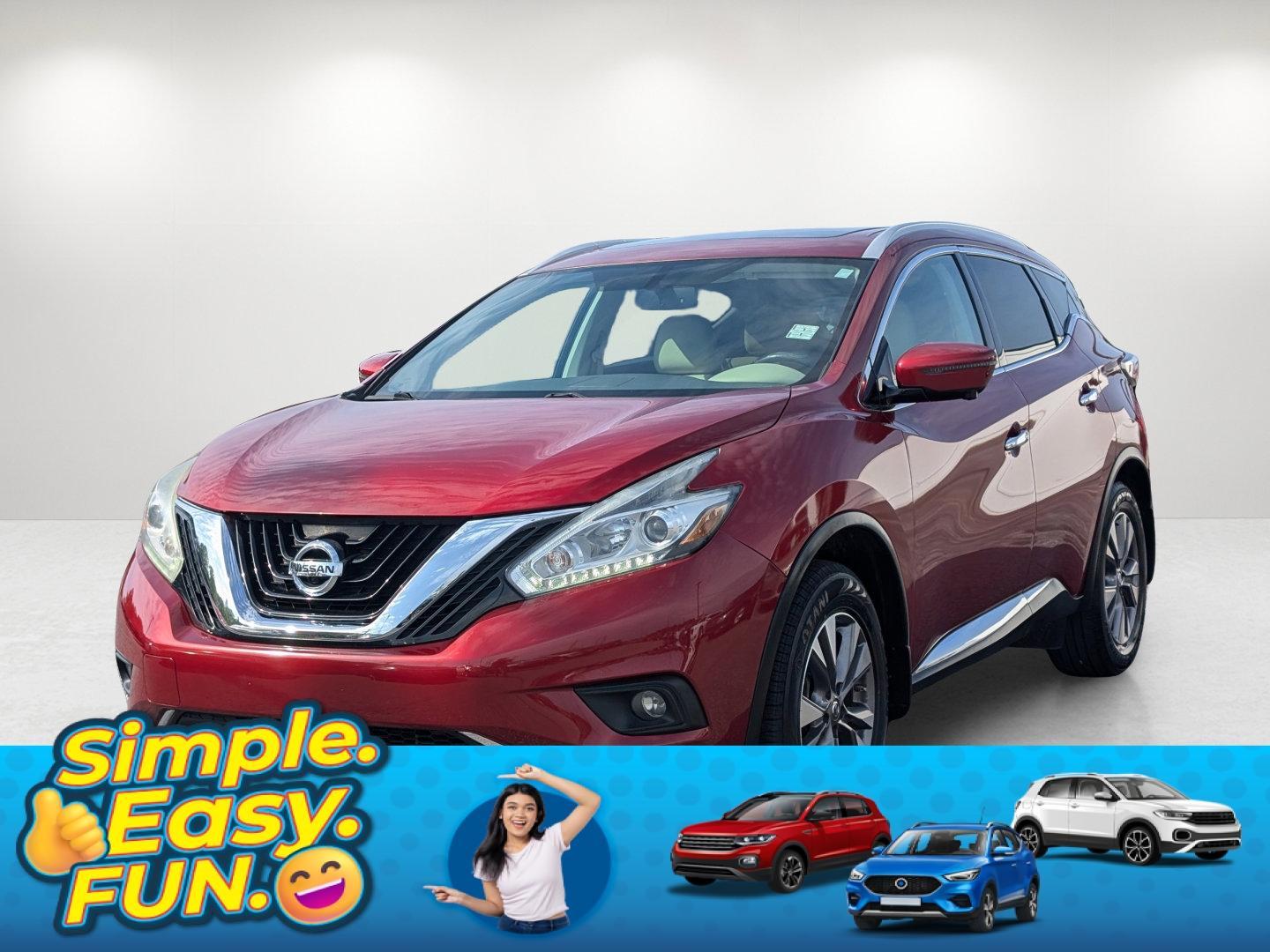 2015 /Beige Nissan Murano SL (5N1AZ2MG7FN) with an Regular Unleaded V-6 3.5 L/213 engine, 1-Speed CVT w/OD transmission, located at 3959 U.S. 80 W, Phenix City, AL, 36870, (334) 297-4885, 32.469296, -85.135185 - 2015 Nissan Murano SL - Photo#0