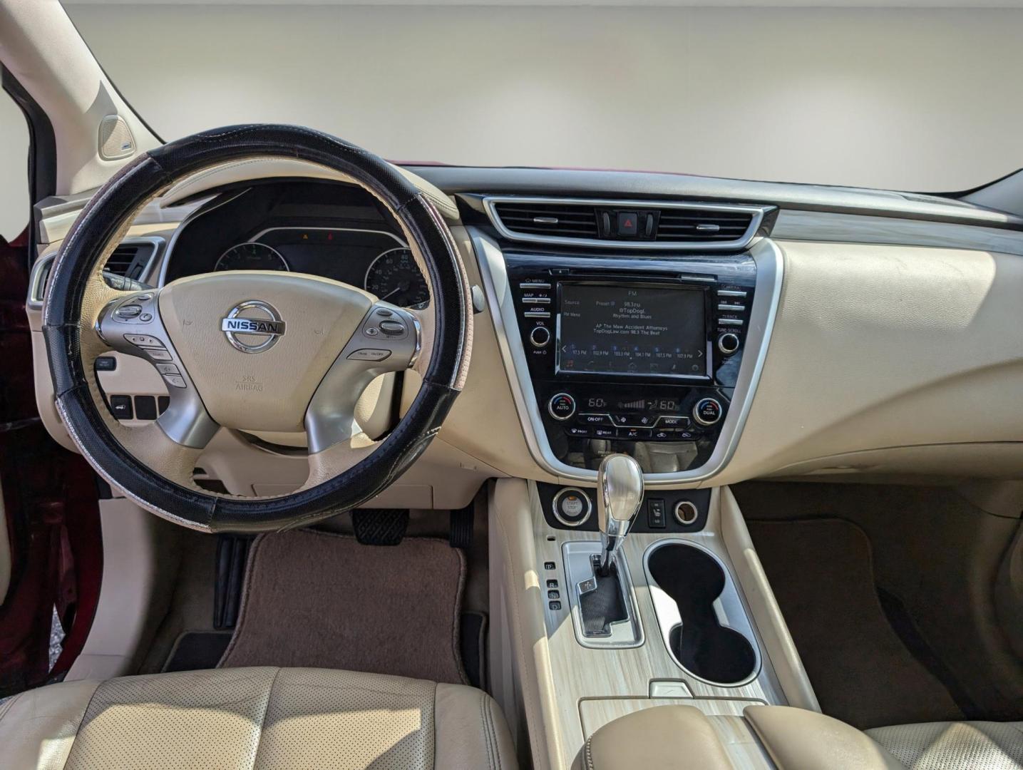 2015 /Beige Nissan Murano SL (5N1AZ2MG7FN) with an Regular Unleaded V-6 3.5 L/213 engine, 1-Speed CVT w/OD transmission, located at 3959 U.S. 80 W, Phenix City, AL, 36870, (334) 297-4885, 32.469296, -85.135185 - 2015 Nissan Murano SL - Photo#12