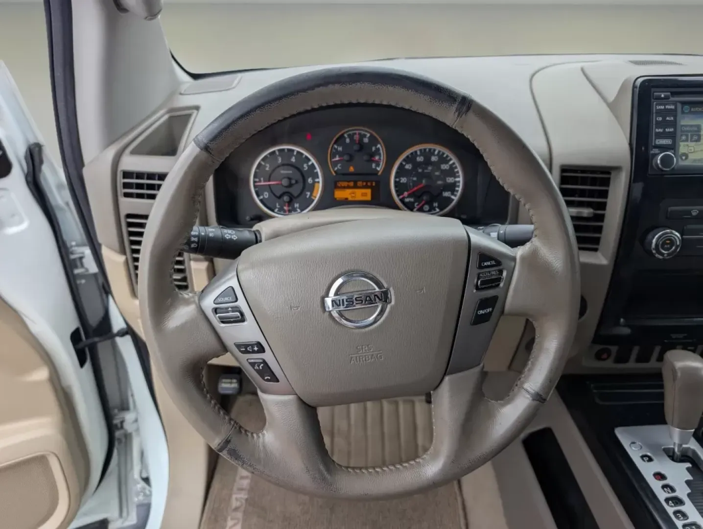 2015 /Almond Nissan Titan SV (1N6BA0EDXFN) with an Other engine, located at 1430 Gateway Drive, Opelika, AL, 36801, (334) 239-0944, 32.637871, -85.409790 - 2015 Nissan Titan SV - Photo#15