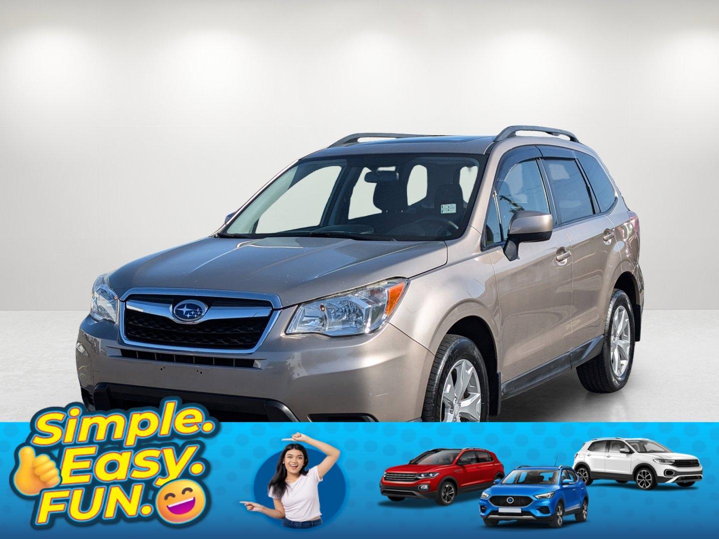 2016 /Black Subaru Forester 2.5i Premium (JF2SJADC4GH) with an Regular Unleaded H-4 2.5 L/152 engine, 6-Speed CVT w/OD transmission, located at 804 22nd Ave, Phenix City, AL, 36870, (334) 297-1860, 32.484749, -85.024475 - 2016 Subaru Forester 2.5i Premium - Photo#0
