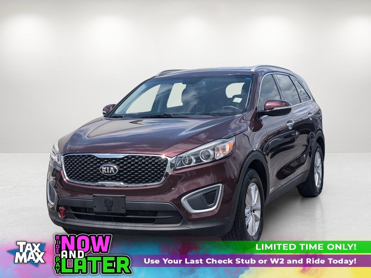 2017 /Satin Black Kia Sorento LX (5XYPGDA35HG) with an Regular Unleaded I-4 2.4 L/144 engine, 6-Speed Automatic w/OD transmission, located at 1430 Gateway Drive, Opelika, AL, 36801, (334) 239-0944, 32.637871, -85.409790 - 2017 Kia Sorento LX - Photo#0