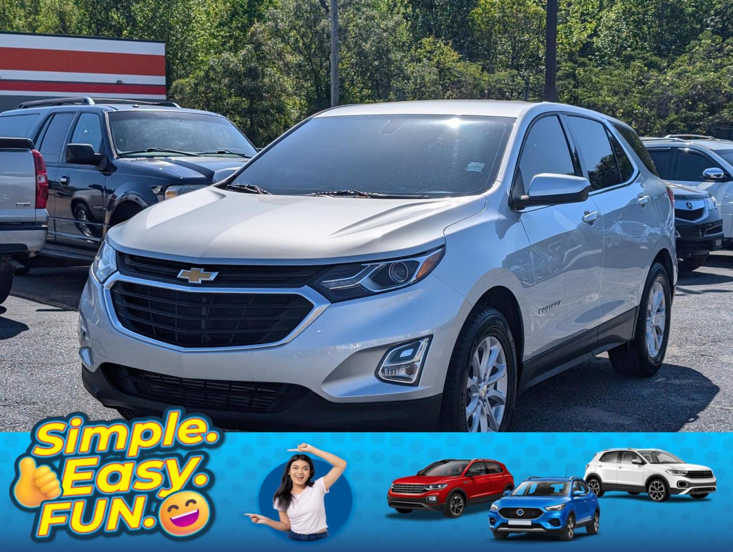 2018 /Jet Black Chevrolet Equinox LT (3GNAXJEV6JS) with an Turbocharged Gas I4 1.5L/ engine, 6-Speed Automatic transmission, located at 3959 U.S. 80 W, Phenix City, AL, 36870, (334) 297-4885, 32.469296, -85.135185 - 2018 Chevrolet Equinox LT - Photo#0