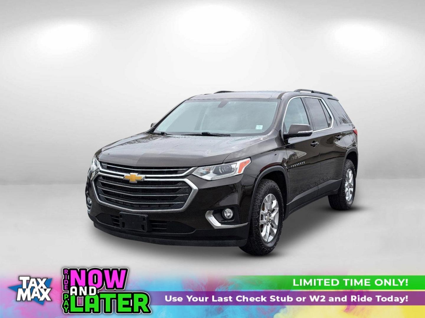 2019 /Dark Atmosphere/Medium Ash Gray Chevrolet Traverse LT Cloth (1GNEVMKW2KJ) with an Gas V6 3.6L/217 engine, 9-Speed Automatic transmission, located at 3959 U.S. 80 W, Phenix City, AL, 36870, (334) 297-4885, 32.469296, -85.135185 - 2019 Chevrolet Traverse LT Cloth - Photo#0