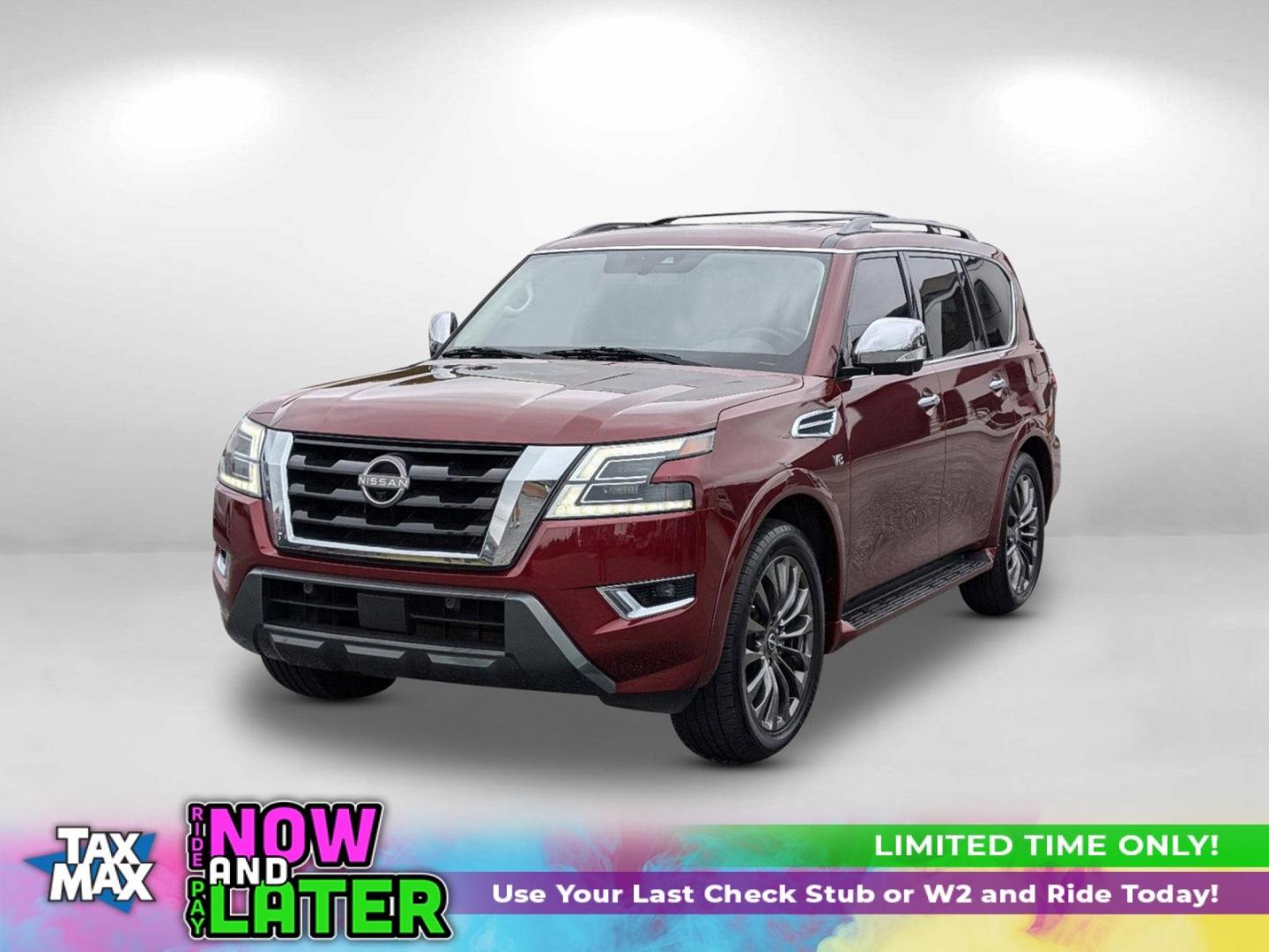 2021 /Black Nissan Armada Platinum (JN8AY2DA1M9) with an Regular Unleaded V-8 5.6 L/339 engine, 7-Speed Automatic w/OD transmission, located at 7000 Northlake Connector, Columbus, GA, 31904, (706) 987-8085, 32.524975, -84.978134 - 2021 Nissan Armada Platinum - Photo#0