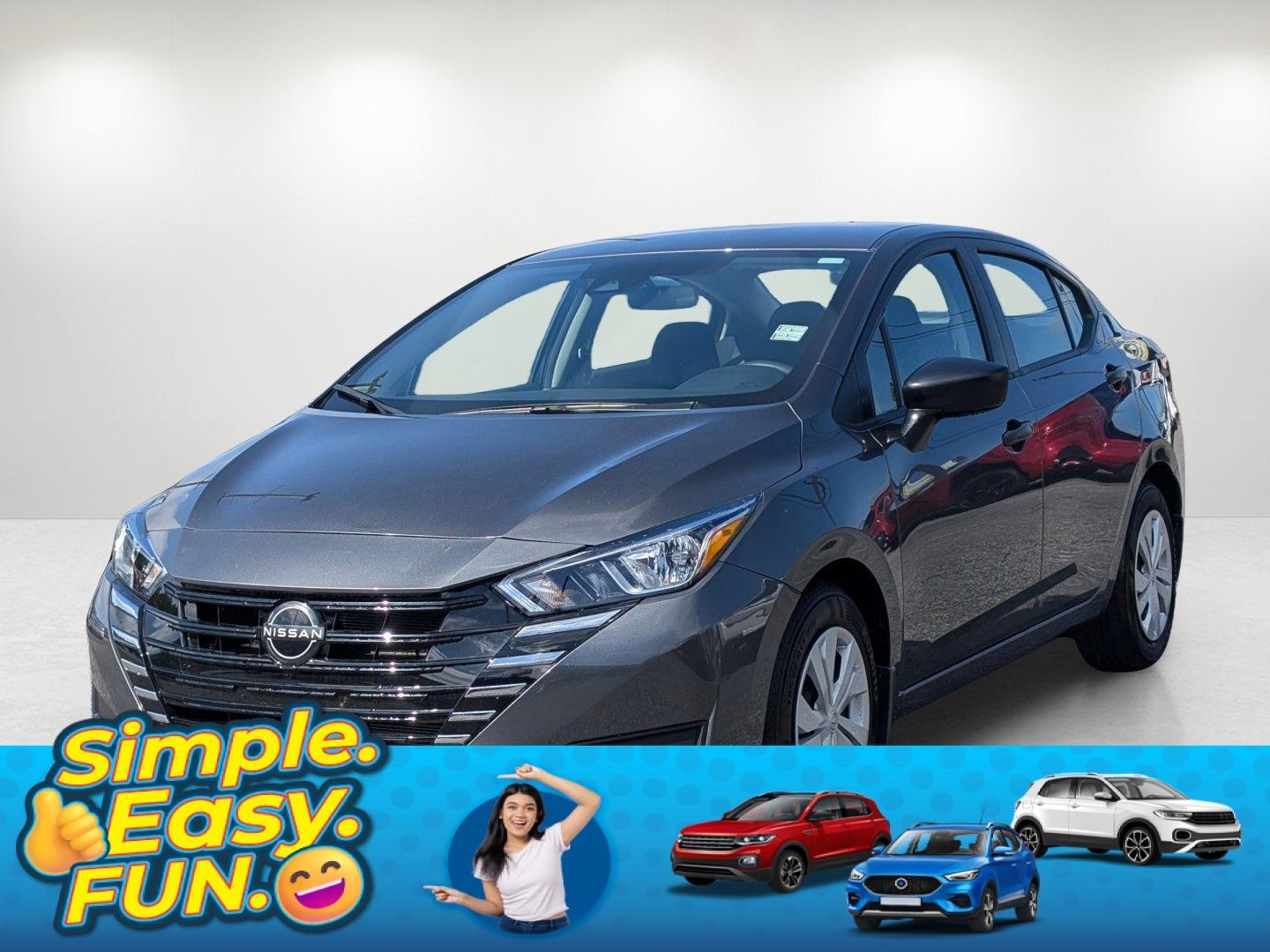 2024 /Charcoal Nissan Versa S (3N1CN8DV2RL) with an Regular Unleaded I-4 1.6 L/98 engine, 1-Speed CVT w/OD transmission, located at 7000 Northlake Connector, Columbus, GA, 31904, (706) 987-8085, 32.524975, -84.978134 - 2024 Nissan Versa S - Photo#0